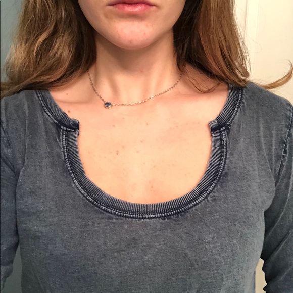 Blue long sleeve tee from Anthropologie - Picture 2 of 4